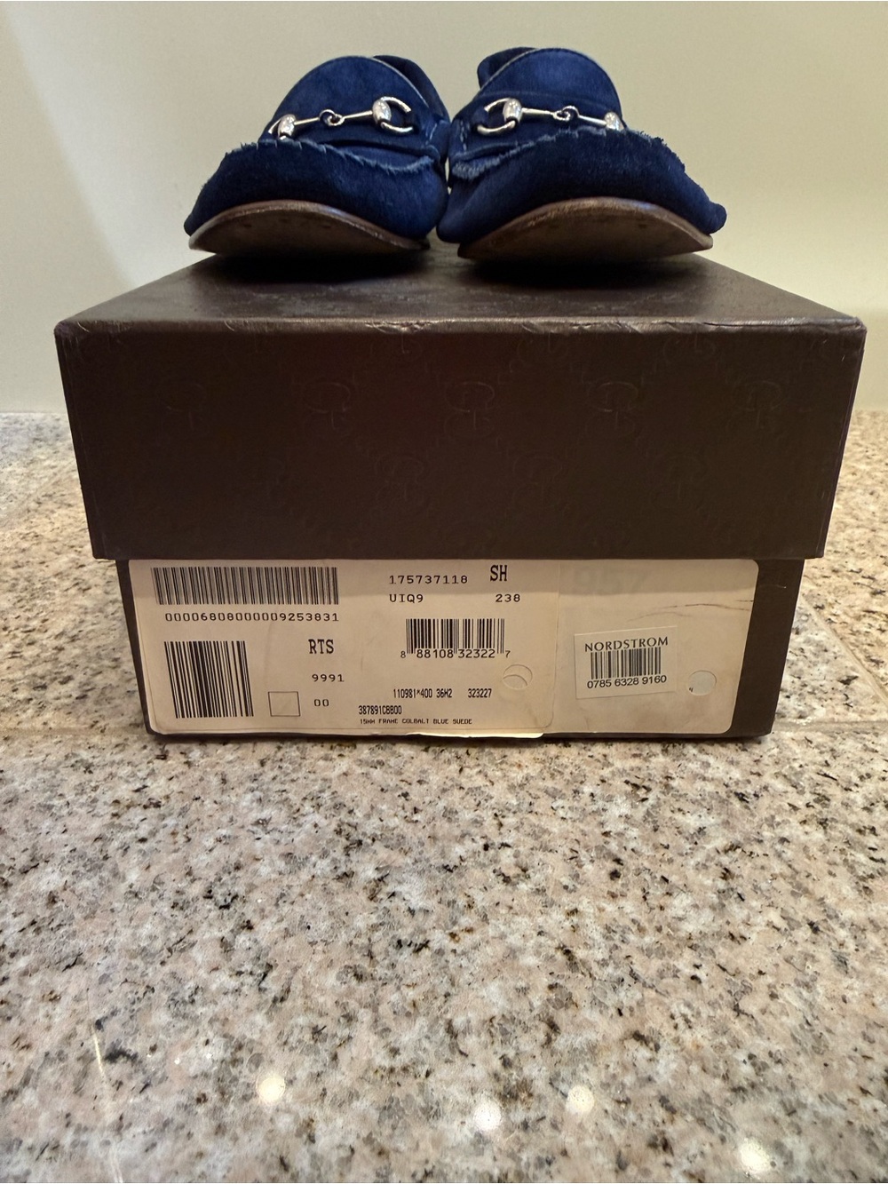 Gucci Women’s Navy Suede Horsebit Loafers - Picture 7 of 9
